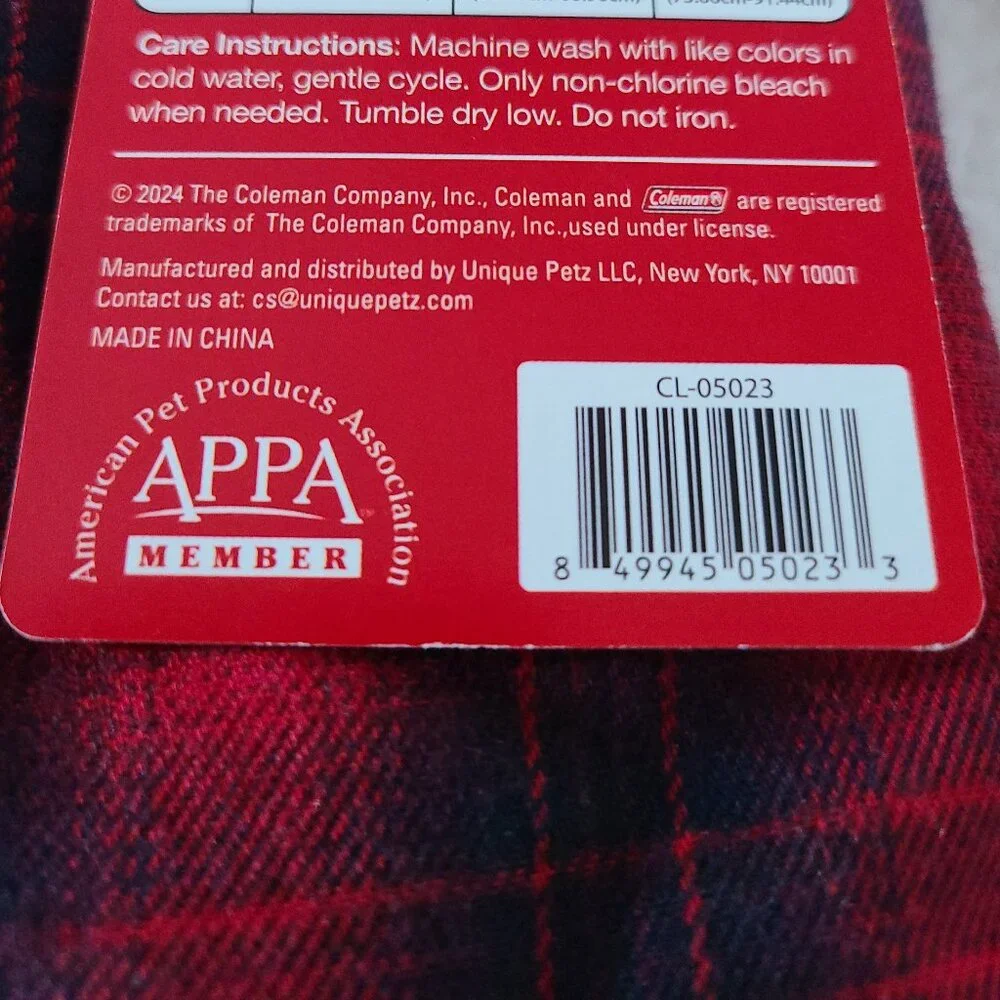 COLEMAN PET FLEECE  HOODIE- SHERPA LINED ADVENTURE WEAR (SIZE L)